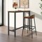 Set Of 1/2 29 Inch Industrial Bar Stools With Low Back And Footrests-1 Piece